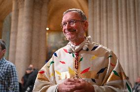 Second mass at Notre-Dame de Paris cathedral on the day of its re-opening