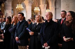 Second mass at Notre-Dame de Paris cathedral on the day of its re-opening