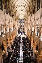 Second mass at Notre-Dame de Paris cathedral on the day of its re-opening