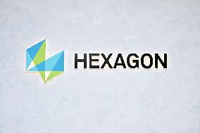 Hexagon signage and logo