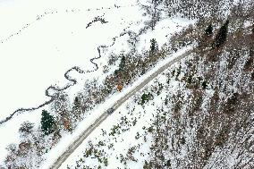 Snow Covered Mavrovo National Park - North Macedonia