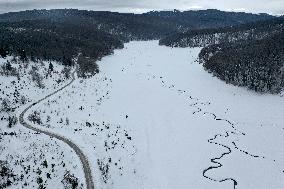 Snow Covered Mavrovo National Park - North Macedonia