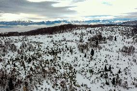 Snow Covered Mavrovo National Park - North Macedonia