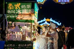 Starlight Night Market In Jinghong City - China