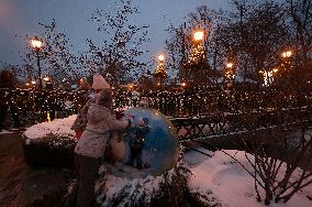 Christmas lights in Kharkiv