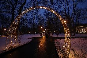 Christmas lights in Kharkiv