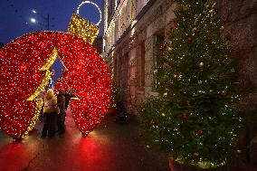 Christmas lights in Kharkiv