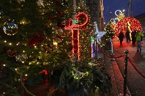 Christmas lights in Kharkiv