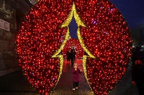 Christmas lights in Kharkiv