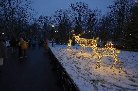 Christmas lights in Kharkiv