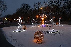 Christmas lights in Kharkiv