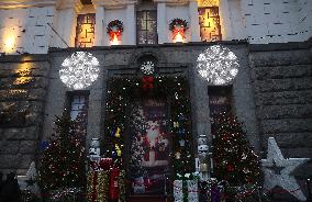 Christmas lights in Kharkiv