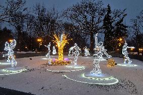 Christmas lights in Kharkiv