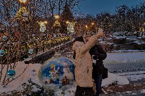 Christmas lights in Kharkiv