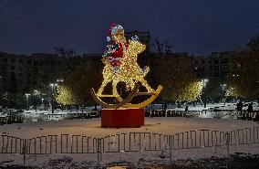 Christmas lights in Kharkiv