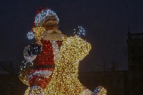 Christmas lights in Kharkiv