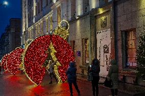 Christmas lights in Kharkiv