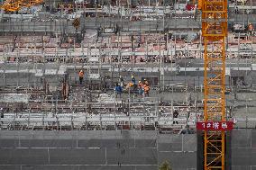 Residential Buildings Under Construction in Shanghai