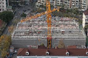 Residential Buildings Under Construction in Shanghai