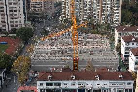 Residential Buildings Under Construction in Shanghai