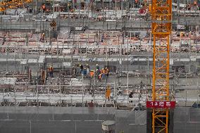 Residential Buildings Under Construction in Shanghai