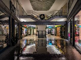 Rainy Evening In Munich During Christmas Season