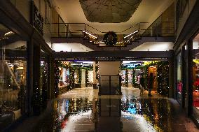 Rainy Evening In Munich During Christmas Season