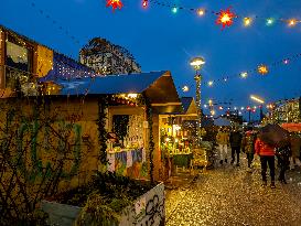 Annual Christmas Market At Bahnwaerter Thiel In Munich