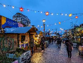 Annual Christmas Market At Bahnwaerter Thiel In Munich