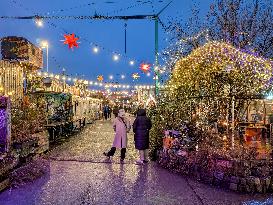 Annual Christmas Market At Bahnwaerter Thiel In Munich