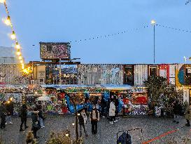 Annual Christmas Market At Bahnwaerter Thiel In Munich