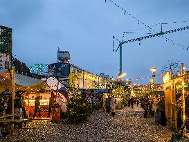 Annual Christmas Market At Bahnwaerter Thiel In Munich