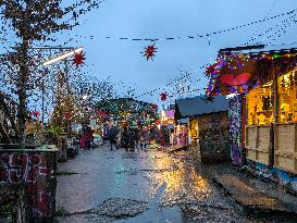 Annual Christmas Market At Bahnwaerter Thiel In Munich