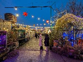 Annual Christmas Market At Bahnwaerter Thiel In Munich