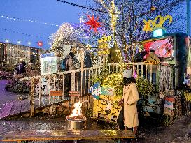 Annual Christmas Market At Bahnwaerter Thiel In Munich