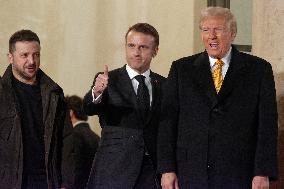 Trilateral Talk Between Trump, Macron And Zelensky