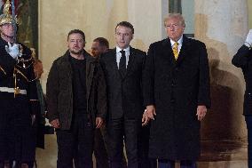 Trilateral Talk Between Trump, Macron And Zelensky