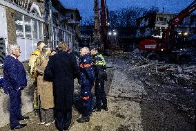 Royals Visiting The Disaster Site On The Tarwekamp - The Hague