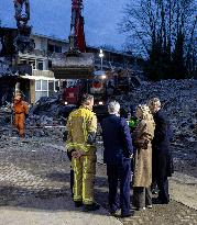 Royals Visiting The Disaster Site On The Tarwekamp - The Hague