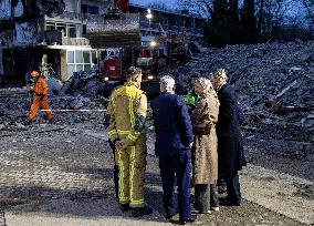 Royals Visiting The Disaster Site On The Tarwekamp - The Hague