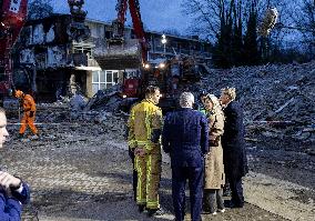 Royals Visiting The Disaster Site On The Tarwekamp - The Hague