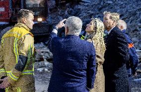 Royals Visiting The Disaster Site On The Tarwekamp - The Hague