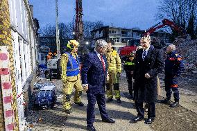 Royals Visiting The Disaster Site On The Tarwekamp - The Hague