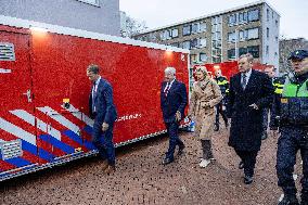 Royals Visiting The Disaster Site On The Tarwekamp - The Hague