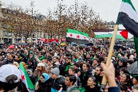 Members Of The Syrian Community Celebrate The Fall Of Syrian President Bashar Al-Assad