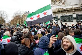 Members Of The Syrian Community Celebrate The Fall Of Syrian President Bashar Al-Assad