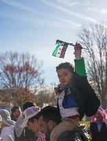 Syrian Opposition Supporters Gather In Lafayette Park Next To The White House To Celebrat The Fall Of Bashar Al-Assad