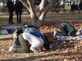 Syrian Opposition Supporters Gather In Lafayette Park Next To The White House To Celebrat The Fall Of Bashar Al-Assad