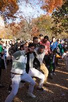 Syrian Opposition Supporters Gather In Lafayette Park Next To The White House To Celebrat The Fall Of Bashar Al-Assad