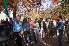 Syrian Opposition Supporters Gather In Lafayette Park Next To The White House To Celebrat The Fall Of Bashar Al-Assad